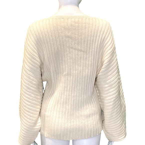 NWT Mara Hoffman Cream Jocelyn Flared Sleeve Sweater - Sz M - Picture 7 of 11